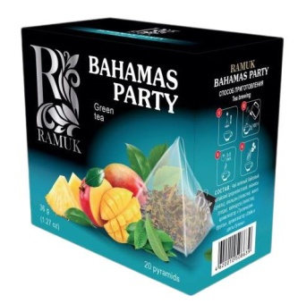 Чай Ramuk зеленый Bahamas Party Багамская вечеринка 1,8г*20 п