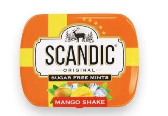 Драже освежающие Scandic Fresh вкус манго без сахара 14 г