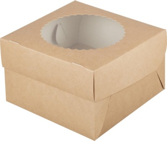 Коробка OSQ MUF 4 для кексов и маффинов 160x160x100 мм 25 шт (150 шт./6 уп./кор.)